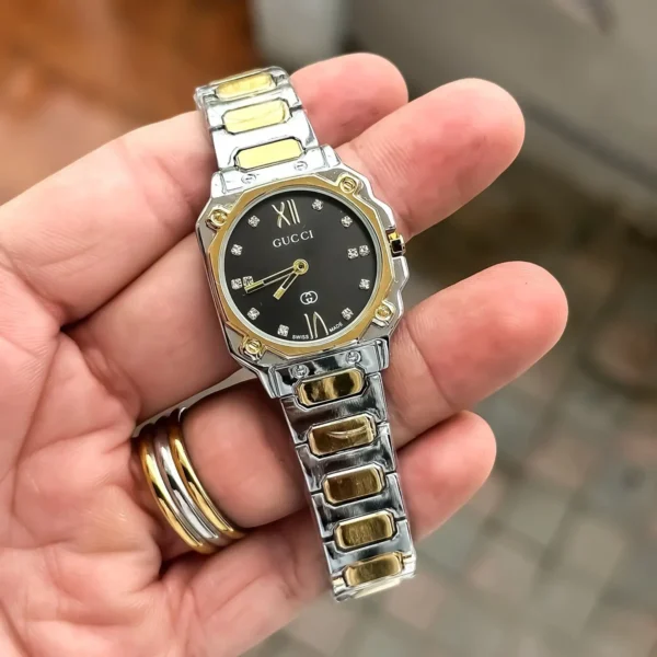 Gucci Watch Gold TT Black For Women Gucci Watch Gold TT Black For Women