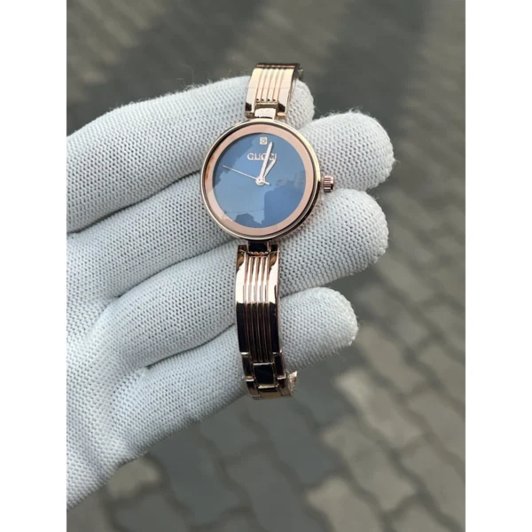 Gucci Watch Rosegold Blue For Women Gucci Watch Rosegold Blue For Women