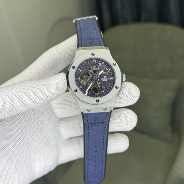Hublot Automatic Watch Blue Strap For Men Hublot Automatic Watch Blue Strap For Men