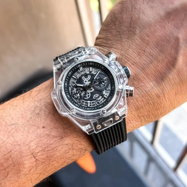 Hublot Chronograph Watch Black For Men Hublot Chronograph Watch Black For Men