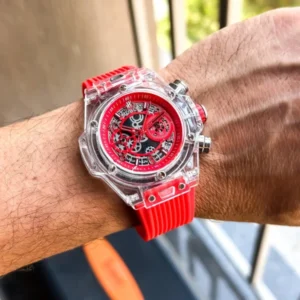 Hublot Chronograph Watch Red For Men