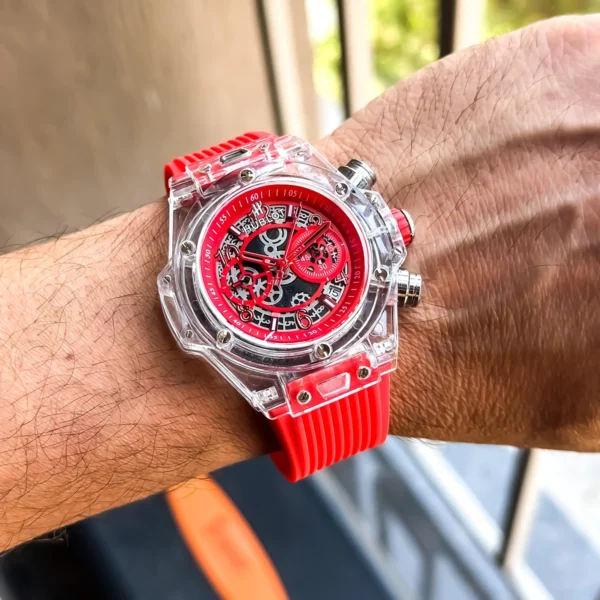 Hublot Chronograph Watch Red For Men Hublot Chronograph Watch Red For Men