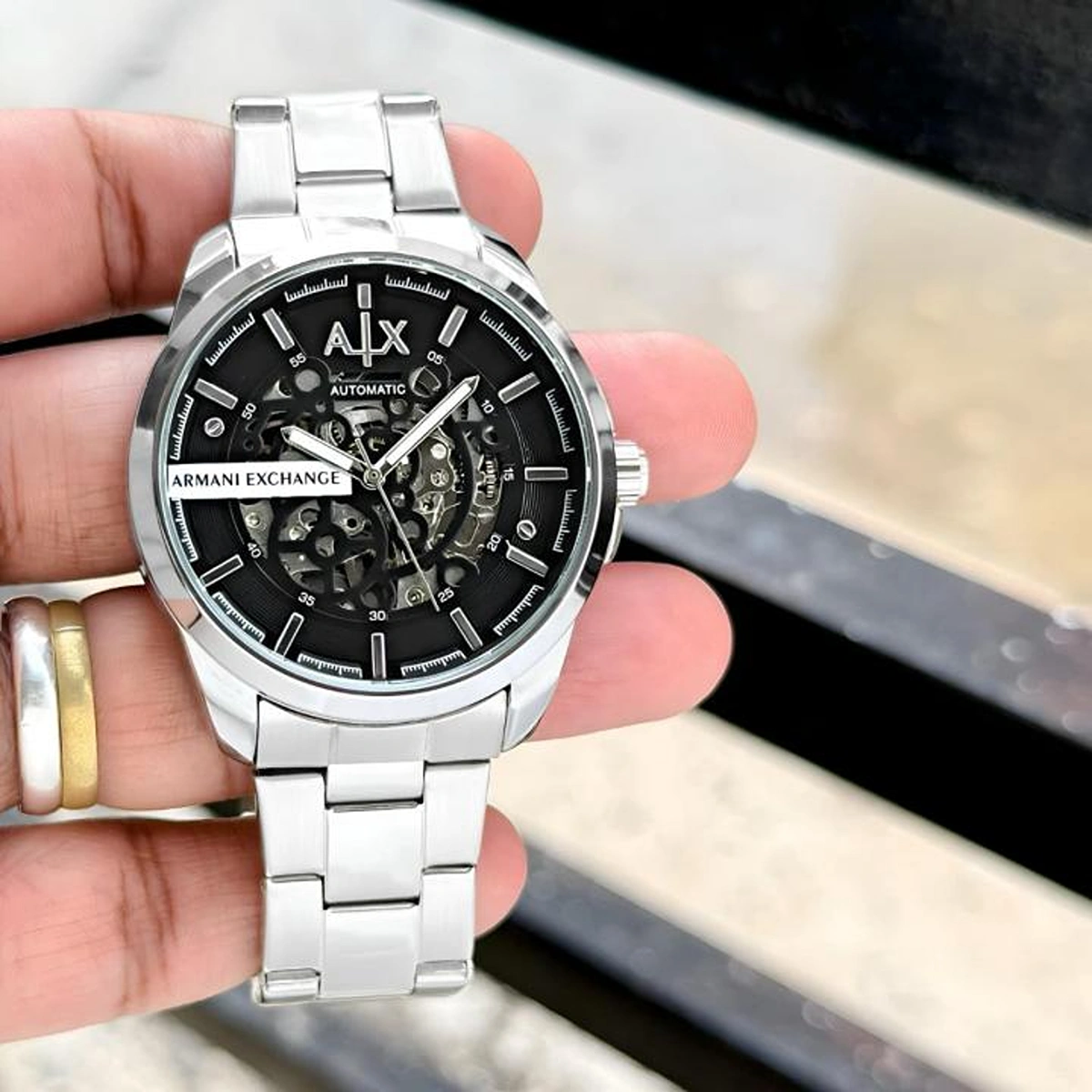 Luxury Armani Exchange Ax2418 Watch Silver Black For Men (WS152) - stayhit.in