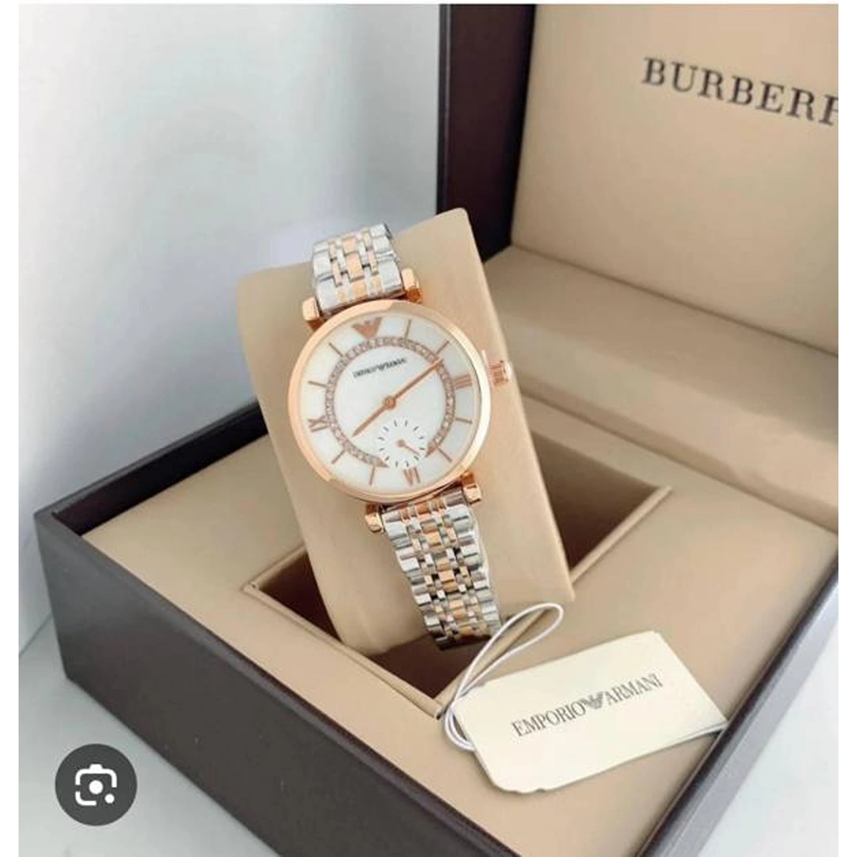 Luxury Armani Watch Chain Strap Two Tone For Women (BOT2544) - stayhit.in Luxury Armani Watch Chain Strap Two Tone For Women (BOT2544) - stayhit.in