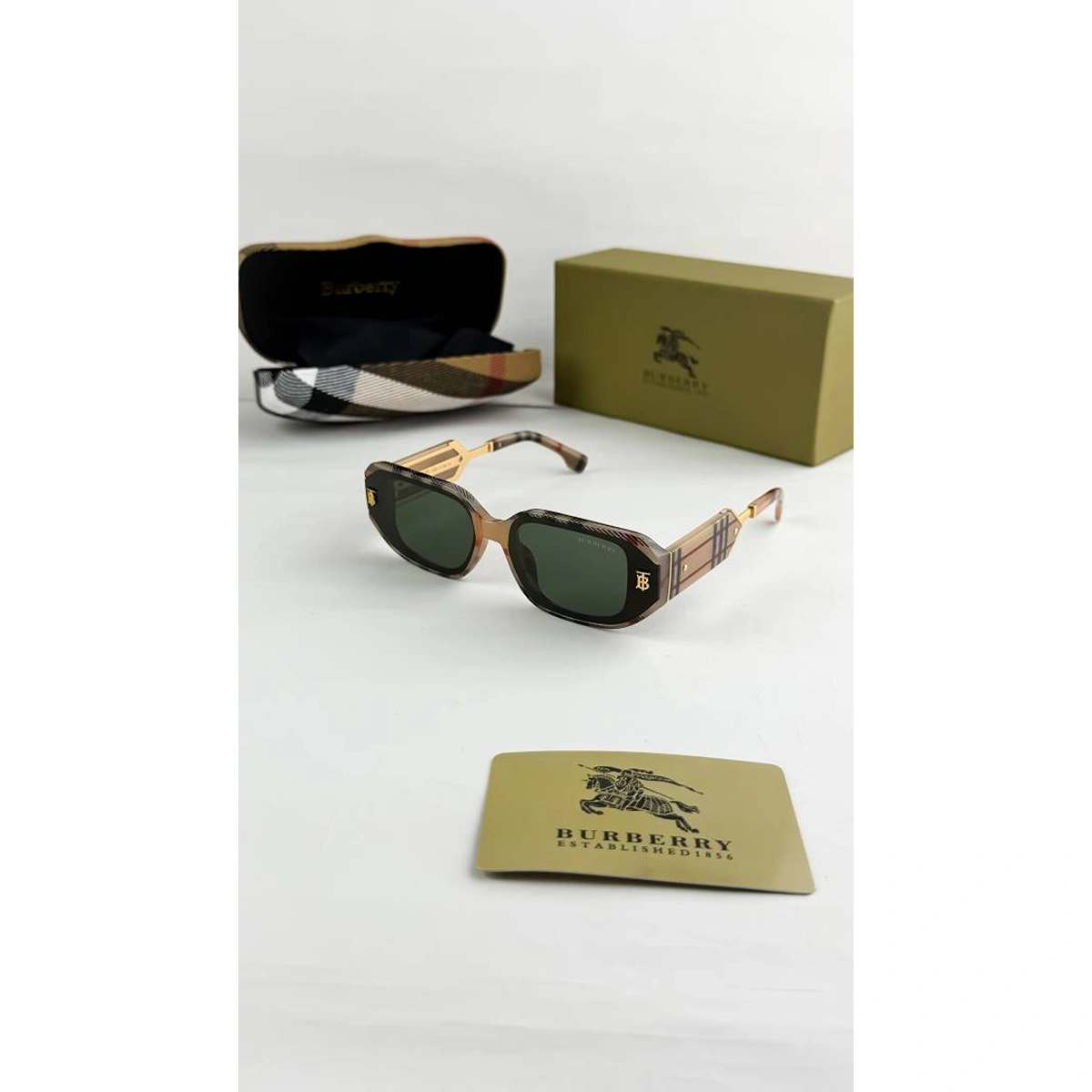 Luxury Burberry Sunglasses Gold Green For Men (SOS386) - stayhit.in Luxury Burberry Sunglasses Gold Green For Men (SOS386) - stayhit.in