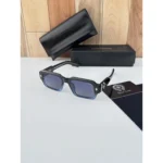 Luxury Chrome Heart Sunglasses Black Blue For Men (BOT3519) - stayhit.in