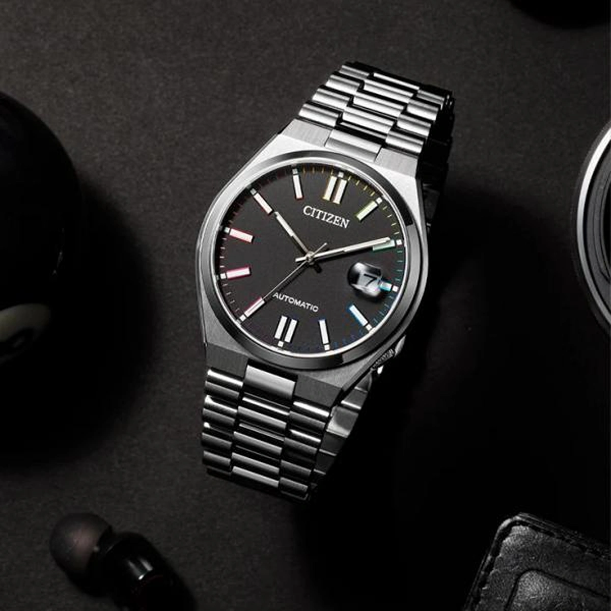 Luxury Citizen Tsuyosa Wanderer Watch Silver Black For Men (BOT3755) - stayhit.in