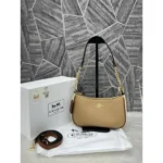 Luxury Coach Teri Milk Tea Shoulder Bag With Og Box For Women (BT276) - stayhit.in