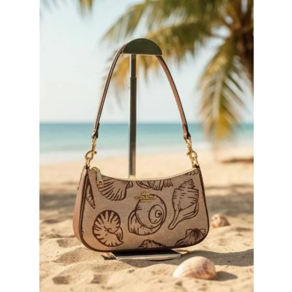 Luxury Coach Teri Shoulder Bag Shell Print Og Box For Women (BOT2629) - stayhit.in Luxury Coach Teri Shoulder Bag Shell Print Og Box For Women (BOT2629) - stayhit.in