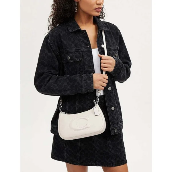 Luxury Coach Teri White Nolita Shoulder Bag With Og Box For Women (LAB219) - stayhit.in