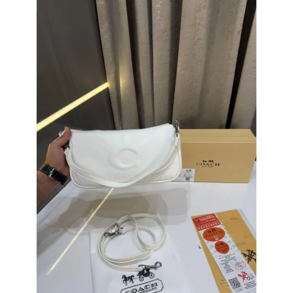 Luxury Coach Teri White Nolita Shoulder Bag With Og Box For Women (LAB219) - stayhit.in