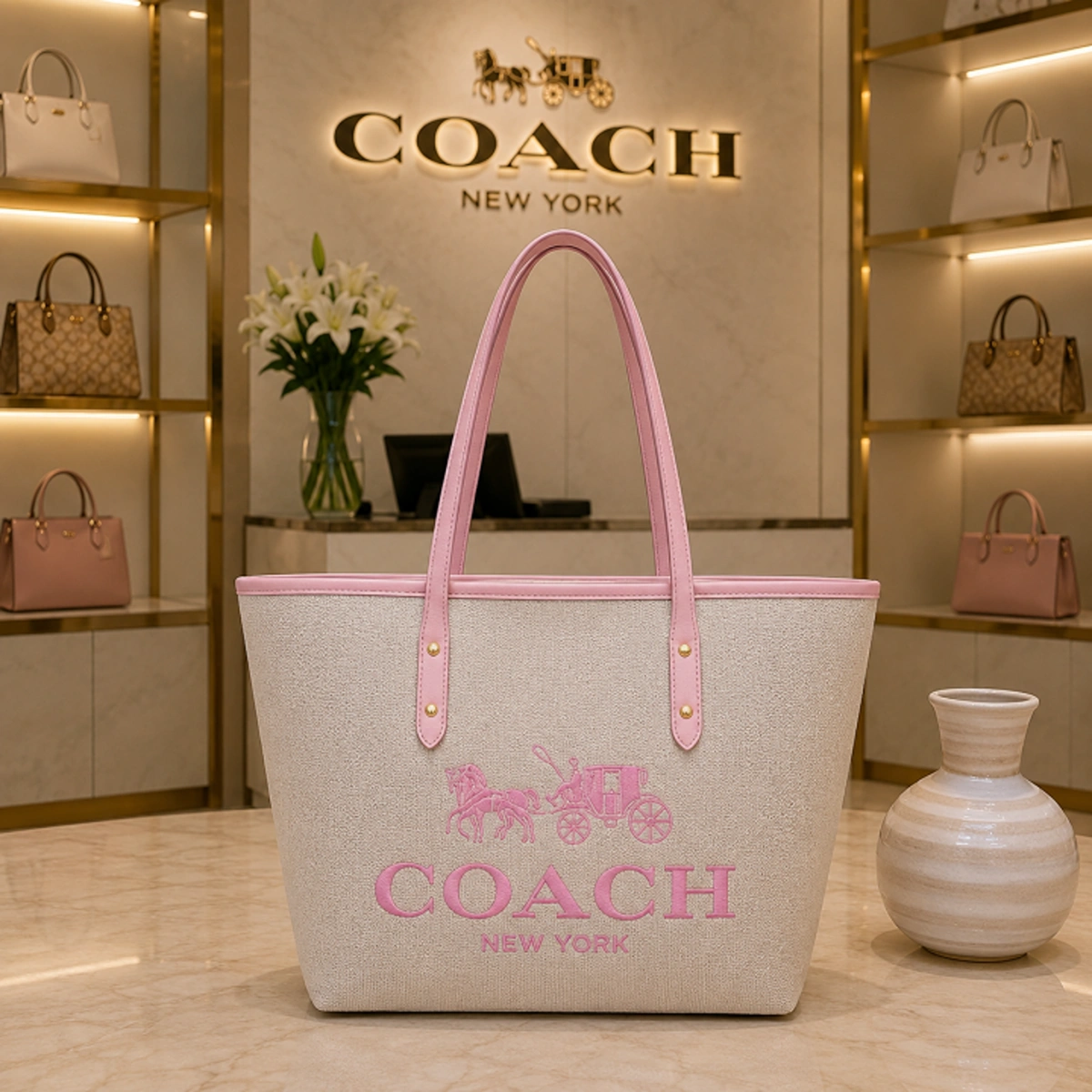 Luxury Coach Voyager Jet Set Tote Bag With Dust Bag For Women (BOT3811) - stayhit.in Luxury Coach Voyager Jet Set Tote Bag With Dust Bag For Women (BOT3811) - stayhit.in