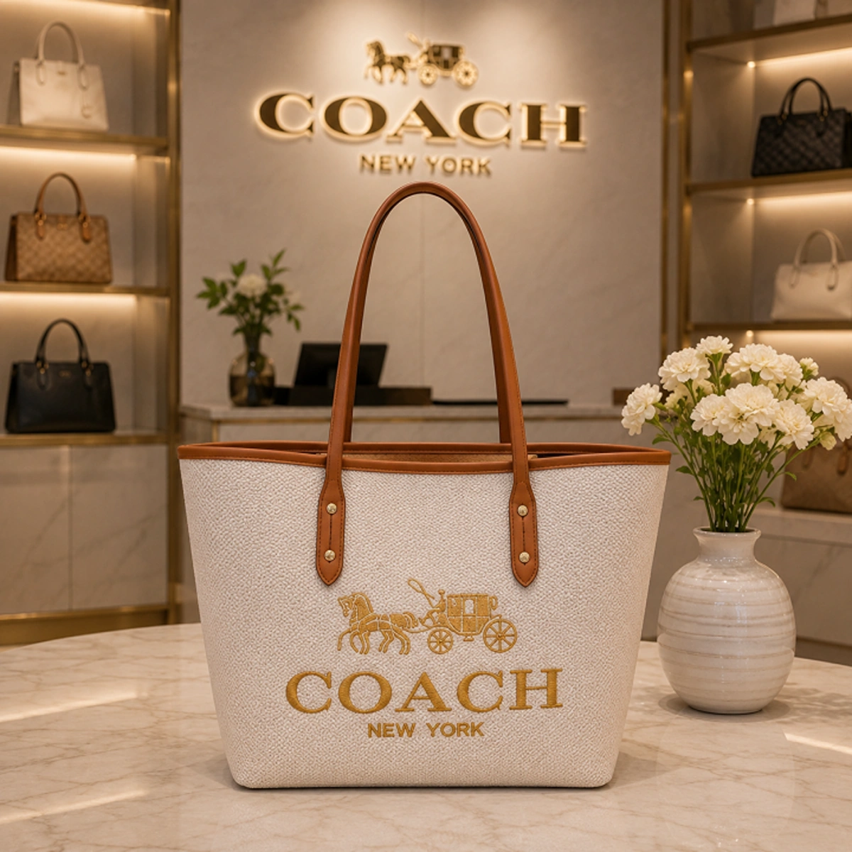 Luxury Coach Voyager Jet Set Tote Bag With Dust Bag For Women (BOT3813) - stayhit.in Luxury Coach Voyager Jet Set Tote Bag With Dust Bag For Women (BOT3813) - stayhit.in