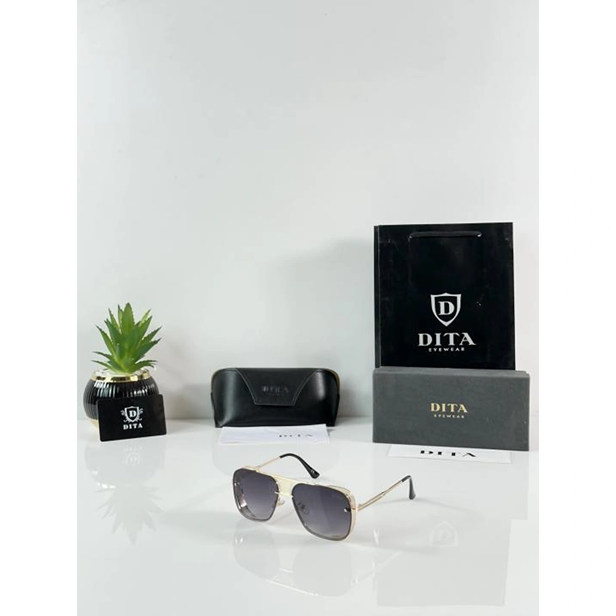 Luxury Dita Sunglasses Gold Black For Men (BOT3523) - stayhit.in