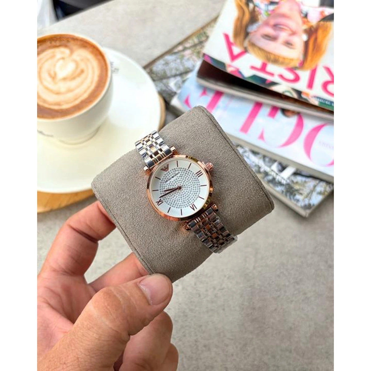Luxury Emporio Armani Watch Silver White For Women (WS330) - stayhit.in Luxury Emporio Armani Watch Silver White For Women (WS330) - stayhit.in