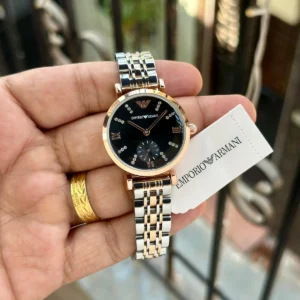 Luxury Emporio Armani Watch Two Tone Black For Women (JH737) - stayhit.in