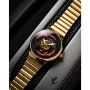 Luxury Ferrari Spirit Spinner Watch Gold For Men (SOS614) - stayhit.in