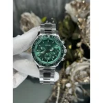 Luxury Fossil Bannon Watch Silver Green For Men (JH625) - stayhit.in