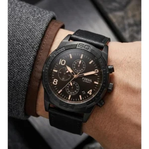 Luxury Fossil Bronson Chronograph Watch Black For Men (WS175) - stayhit.in