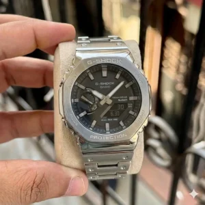 Luxury G Shock Watch Metal Silver Black For Men (JH611) - stayhit.in