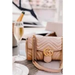 Luxury Gucci Marmont Bag Beige Gold With Original Box For Women (BOT2637) - stayhit.in