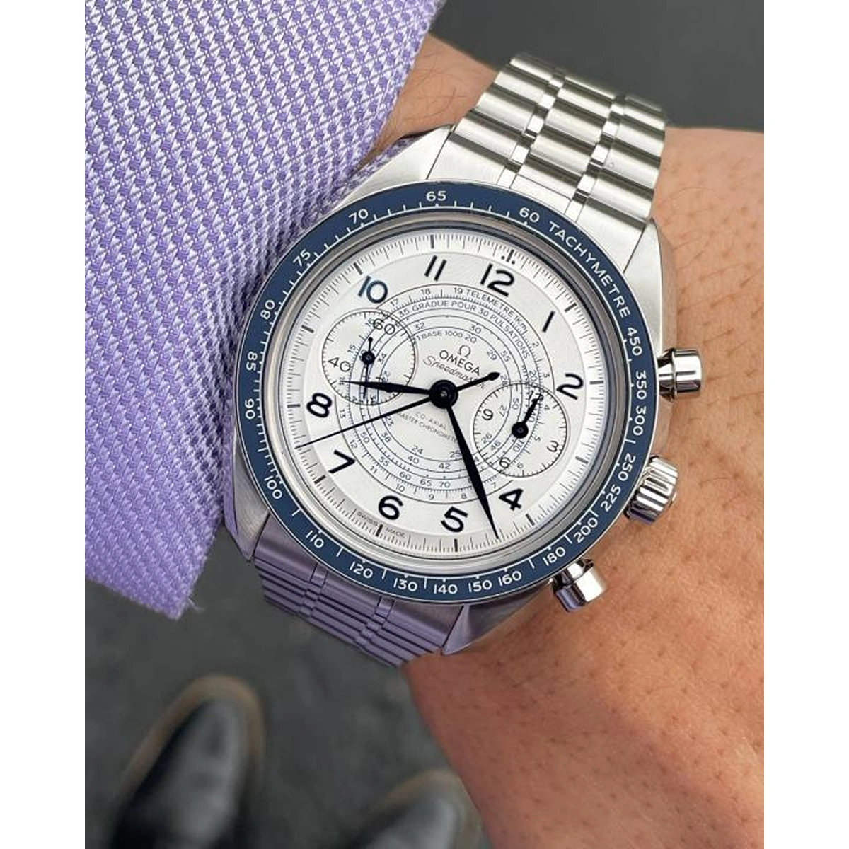 Luxury Omega Speedmaster Co Axial Watch Silver White For Men (WS171) - stayhit.in Luxury Omega Speedmaster Co Axial Watch Silver White For Men (WS171) - stayhit.in