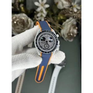Luxury Omega X Swatch Watch Blue Orange For Men (JH618) - stayhit.in