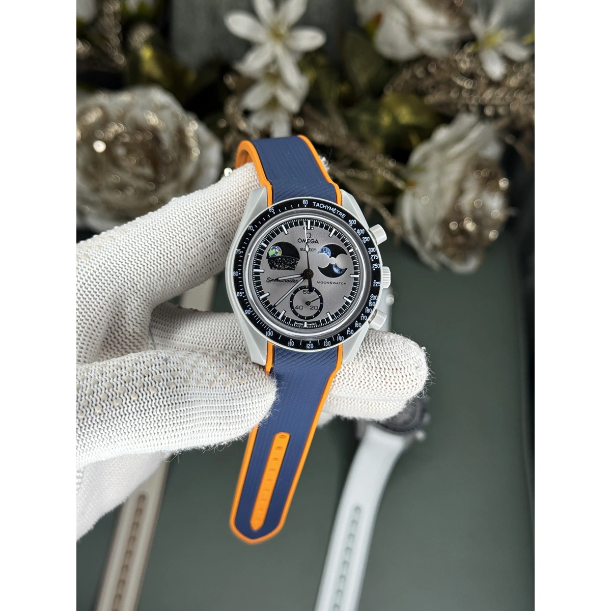 Luxury Omega X Swatch Watch Blue Orange For Men (JH618) - stayhit.in Luxury Omega X Swatch Watch Blue Orange For Men (JH618) - stayhit.in