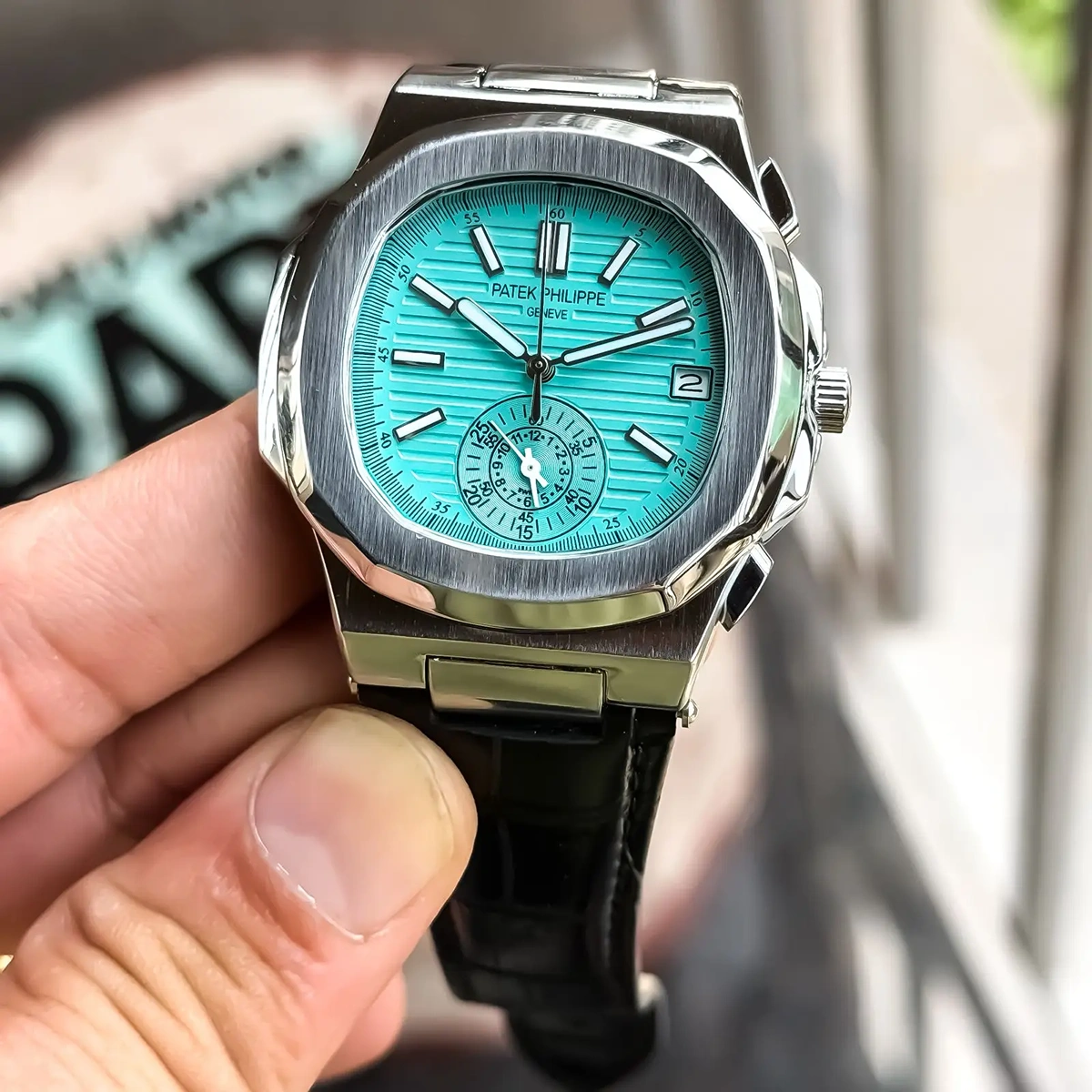Luxury Patek Philippe Chrono Watch Silver Blue For Men (JH506) - stayhit.in Luxury Patek Philippe Chrono Watch Silver Blue For Men (JH506) - stayhit.in