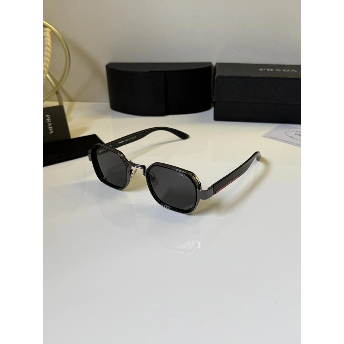 Luxury Prada Sunglasses Gun Black For Men (BOT3518) - stayhit.in Luxury Prada Sunglasses Gun Black For Men (BOT3518) - stayhit.in