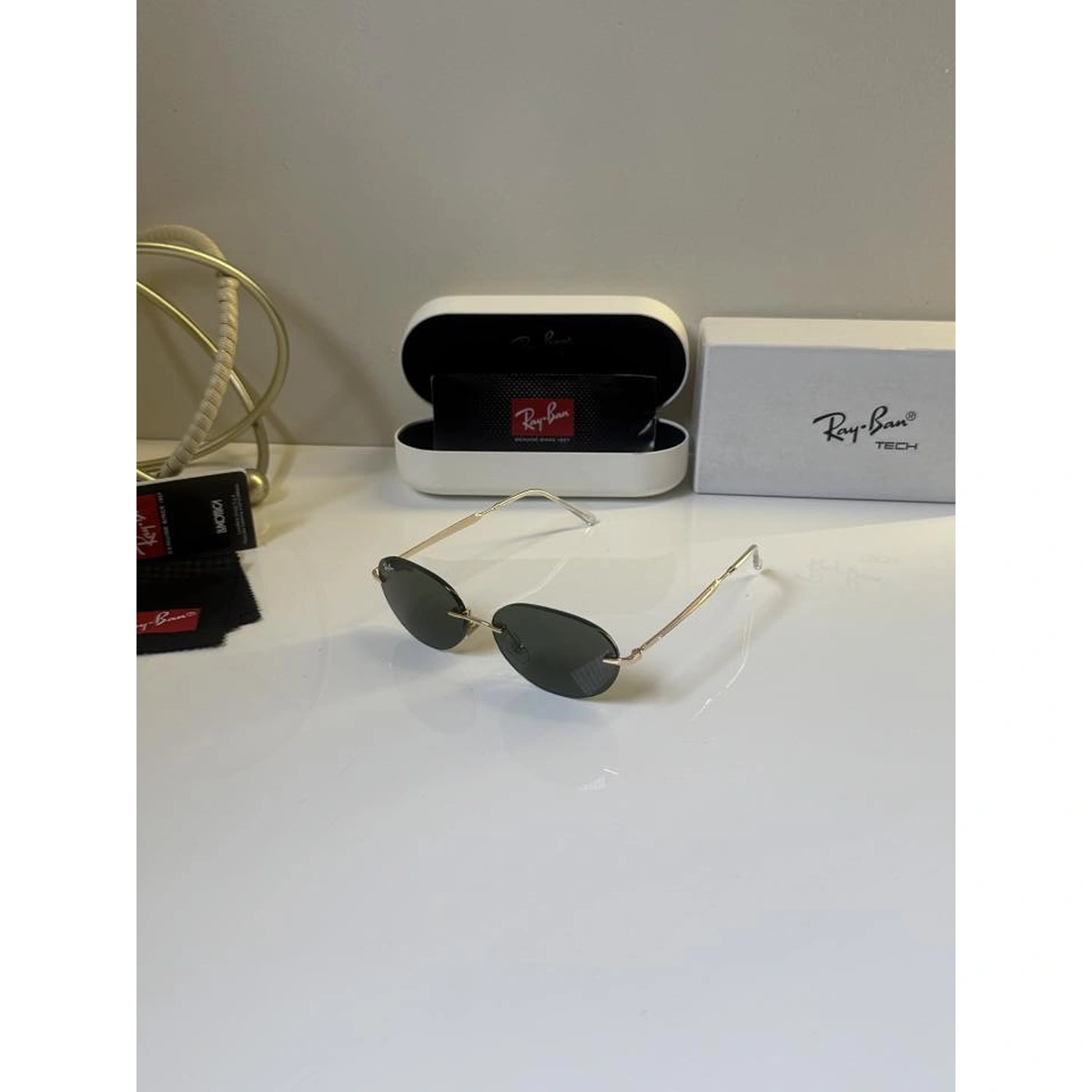 Luxury Rayban Sunglasses Gold Green For Men (BOT3485) - stayhit.in Luxury Rayban Sunglasses Gold Green For Men (BOT3485) - stayhit.in