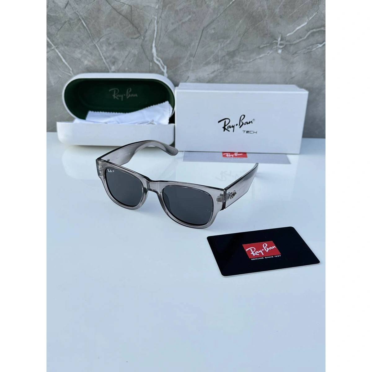 Luxury Rayban Sunglasses Grey For Men (SOS381) - stayhit.in