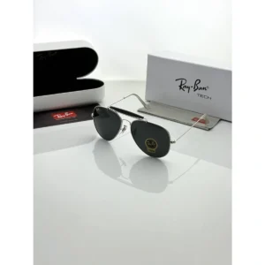 Luxury Rayban Sunglasses Silver Black For Men (SOS395) - stayhit.in