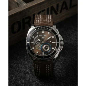 Luxury Seiko 5 Sports Automatic Watch Brown For Men (SOS45) - stayhit.in