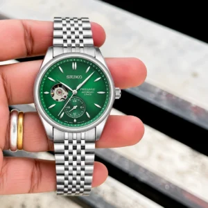Luxury Seiko Presage Automatic Watch Green Dial For Men (BOT3743) - stayhit.in