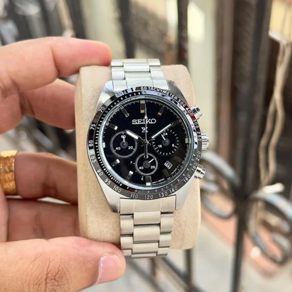 Luxury Seiko Prospex Speedtimer Watch Chronograph Silver Black For Men (FGS155) - stayhit.in Luxury Seiko Prospex Speedtimer Watch Chronograph Silver Black For Men (FGS155) - stayhit.in