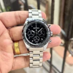 Luxury Seiko Prospex Speedtimer Watch Chronograph Silver Black For Men (FGS155) - stayhit.in