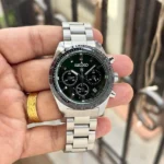 Luxury Seiko Prospex Speedtimer Watch Chronograph Silver Green For Men (FGS151) - stayhit.in
