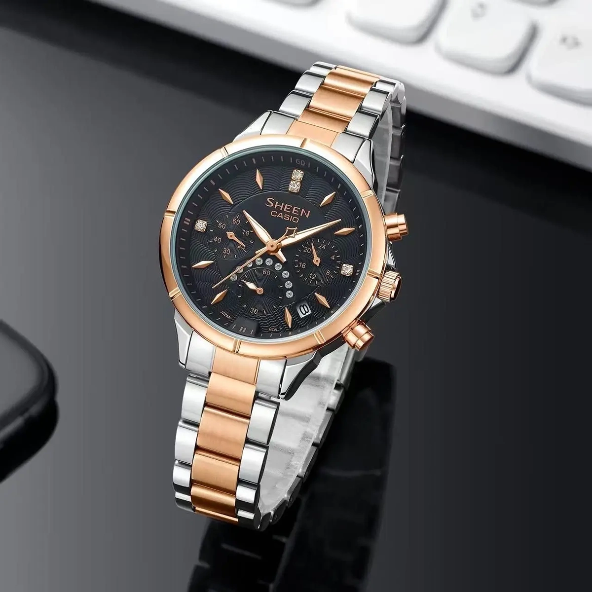 Luxury Sheen Casio Watch Two Tone For Women (JH748) - stayhit.in Luxury Sheen Casio Watch Two Tone For Women (JH748) - stayhit.in