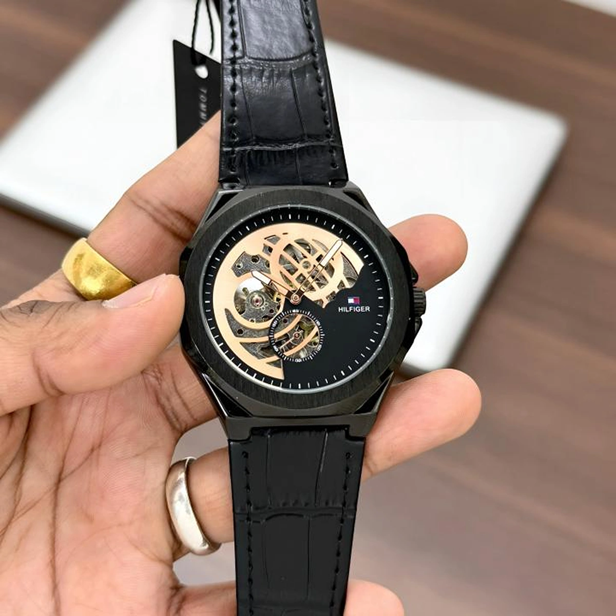 Luxury Tommy Hilfiger Watch Skeleton Dial For Men (WS172) - stayhit.in Luxury Tommy Hilfiger Watch Skeleton Dial For Men (WS172) - stayhit.in