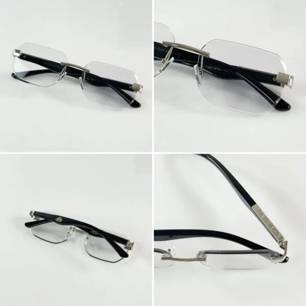 Maybach X Maybahe Frame Sunglasses Black Silver For Men Maybach X Maybahe Frame Sunglasses Black Silver For Men
