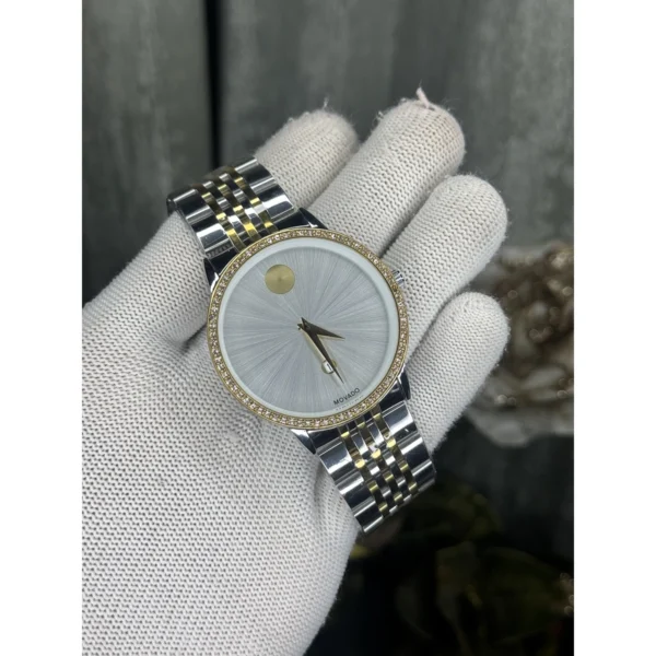 Movado Museum Watch Dual White Diamond For Men