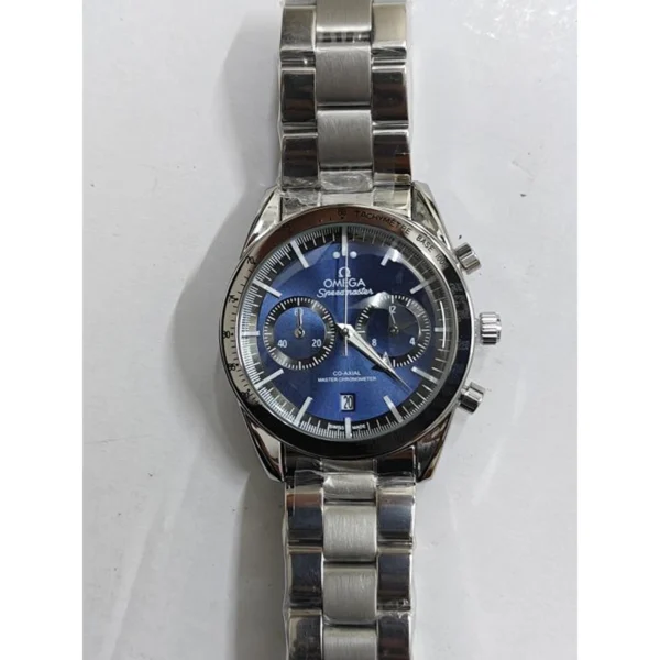 Omega Speedmaster Co Axial Watch Blue Dial For Men Omega Speedmaster Co Axial Watch Blue Dial For Men