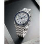 Omega Speedmaster Co Axial Watch Silver White For Men