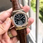 Patek Chrono Watch Rose Black For Men