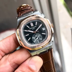  Patek Chrono Watch Rose TT Black For Men