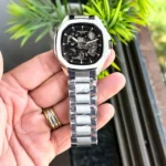 Patek Philippe Auto Watch Silver Black For Men