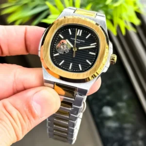 Patek Philippe Watch Gold TT Black For Men