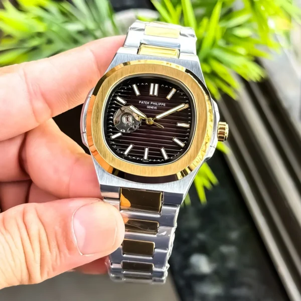 Patek Philippe Watch Gold TT Brown For Men Patek Philippe Watch Gold TT Brown For Men