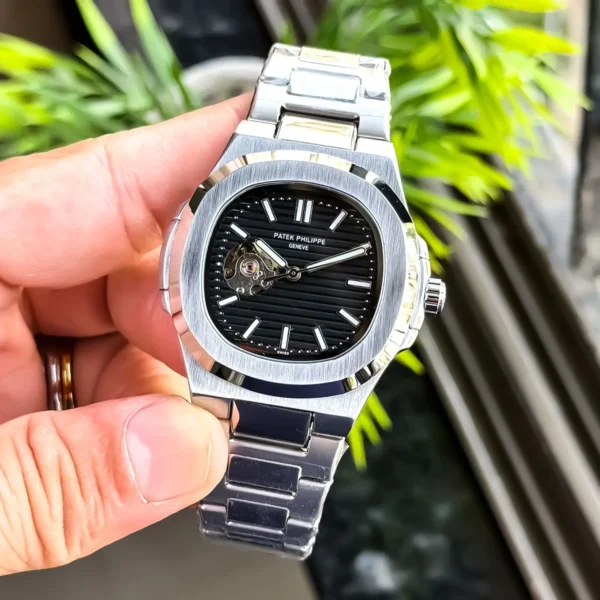 Patek Philippe Watch Silver Black For Men Patek Philippe Watch Silver Black For Men